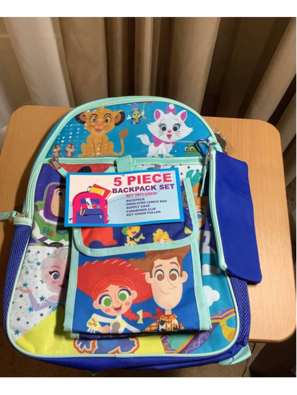 Disney Toy Story &Friends Backpack Set 5 Piece 16" Lunchbox Case Keychain - Picture 7 of 11